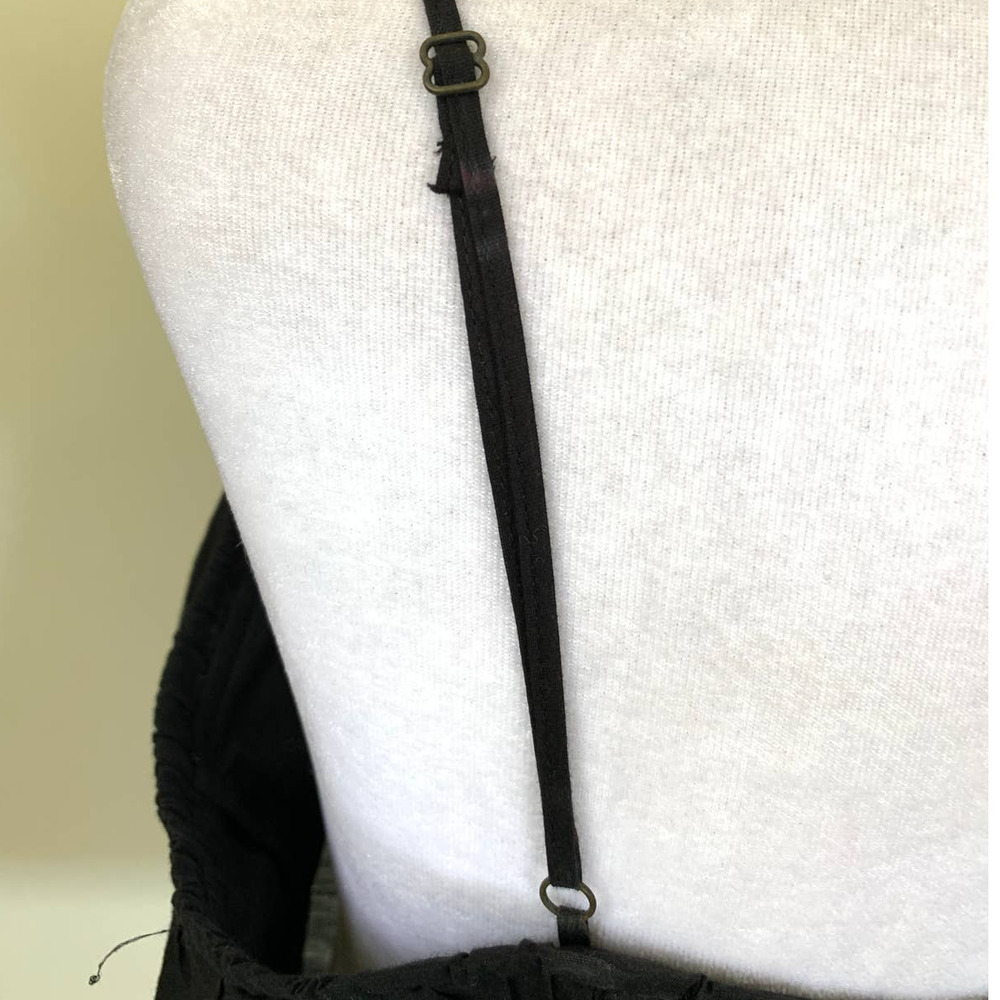 Anine Bing Ruffle Cotton Tank Black size XS - Picture 4 of 12